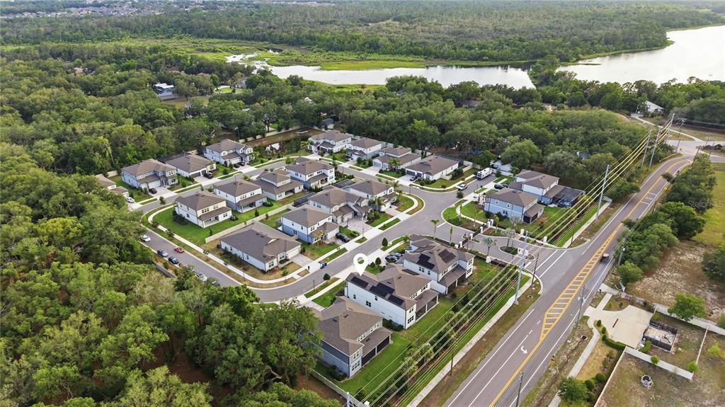 13816 Sharp Hawk Drive Riverview, FL 33569 - Photo 71 of 76 an aerial view of a residential apartment building with a garden