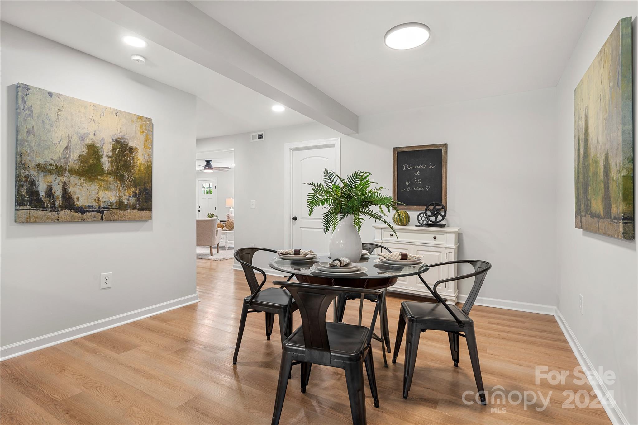 914 Margrace Road Kings Mountain, NC 28086 - Photo 15 of 36 a view of a dining room with furniture and a potted plant