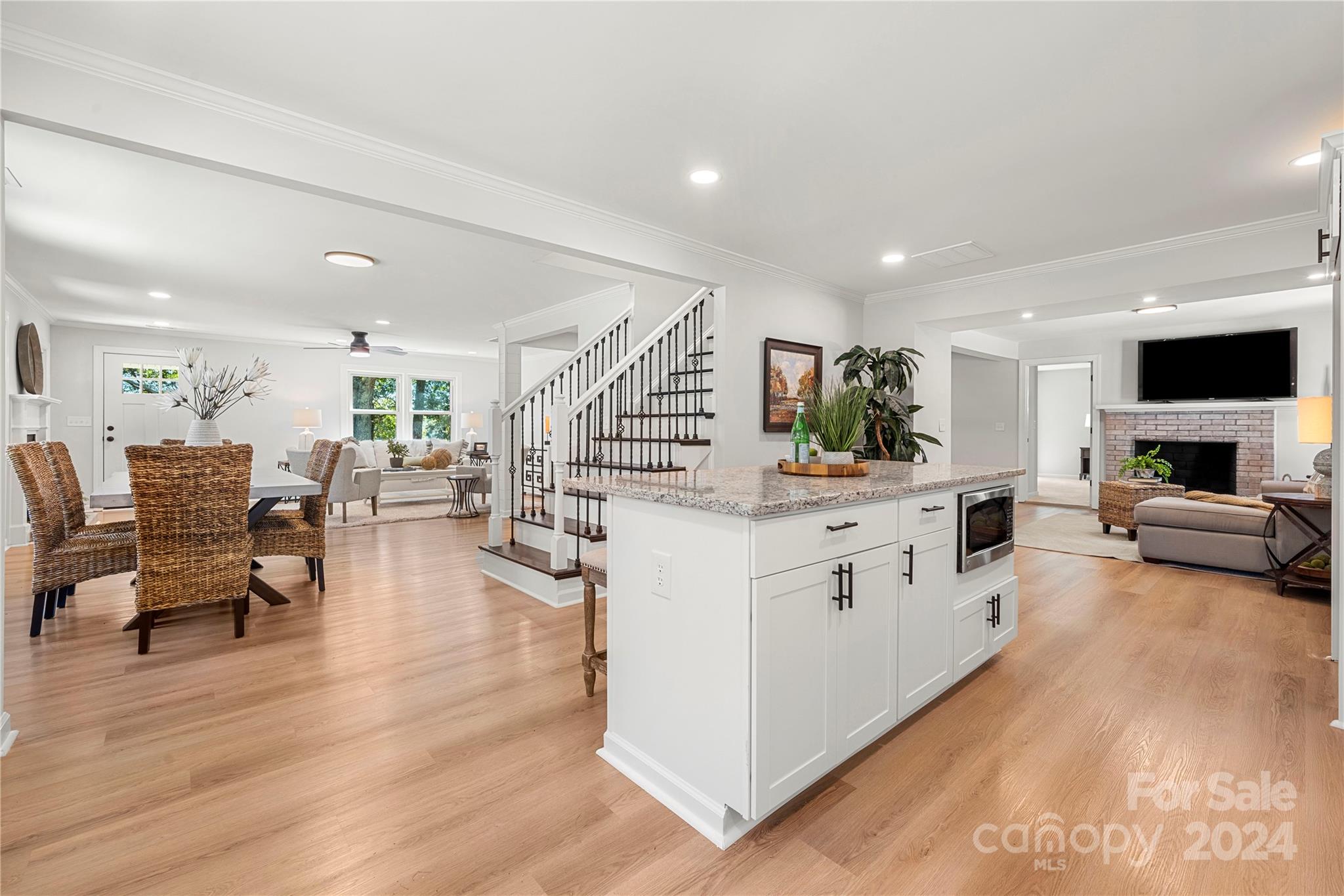 914 Margrace Road Kings Mountain, NC 28086 - Photo 6 of 36 a kitchen with white cabinets and white appliances