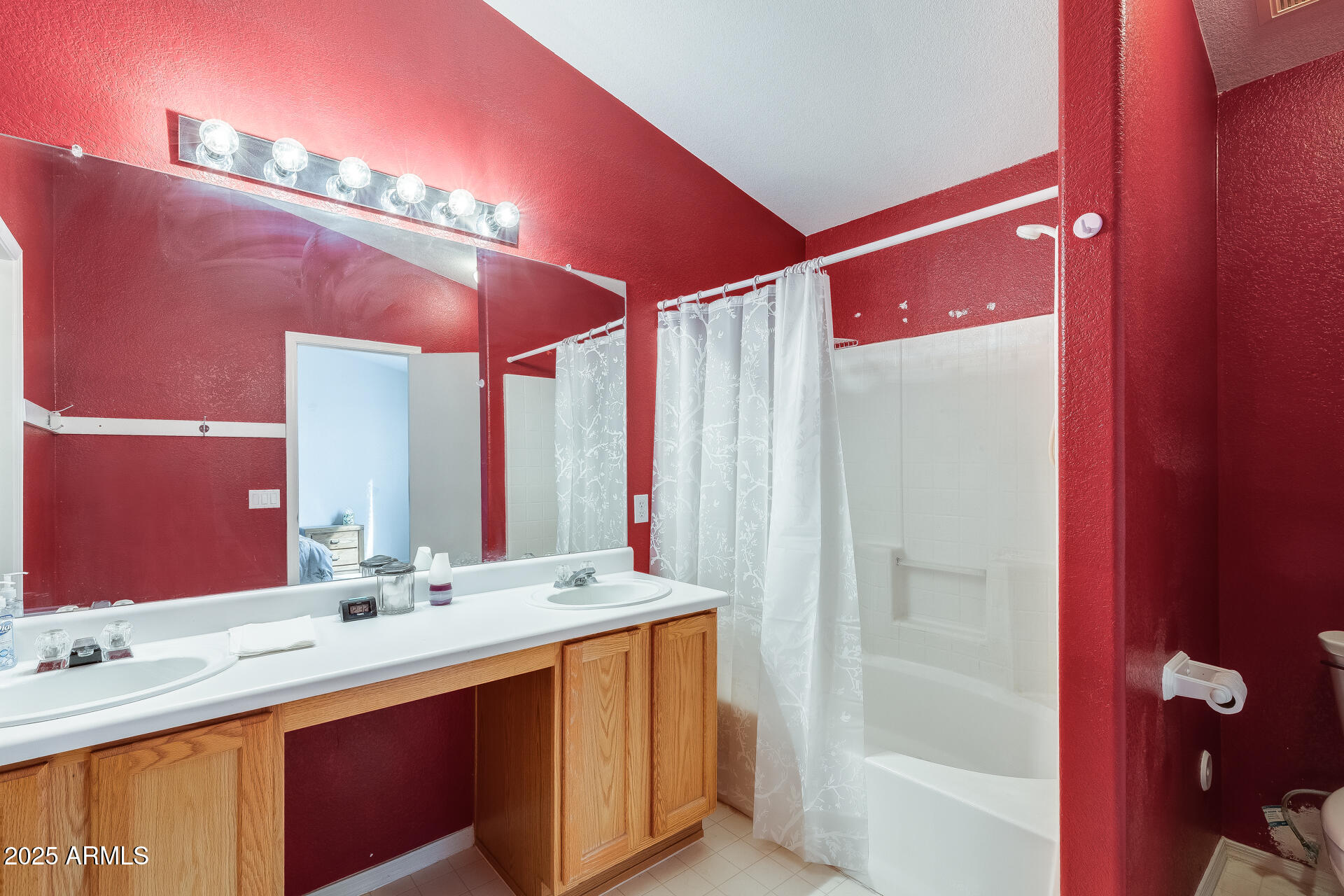 642 South Thunderbird Drive Apache Junction, AZ 85120 - Photo 24 of 53 a bathroom with a double vanity sink mirror and shower