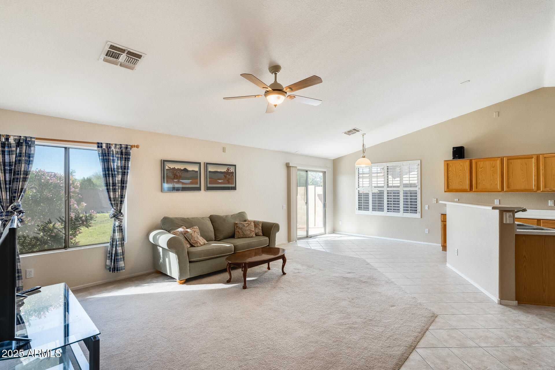 642 South Thunderbird Drive Apache Junction, AZ 85120 - Photo 9 of 53 a living room with furniture and a fireplace