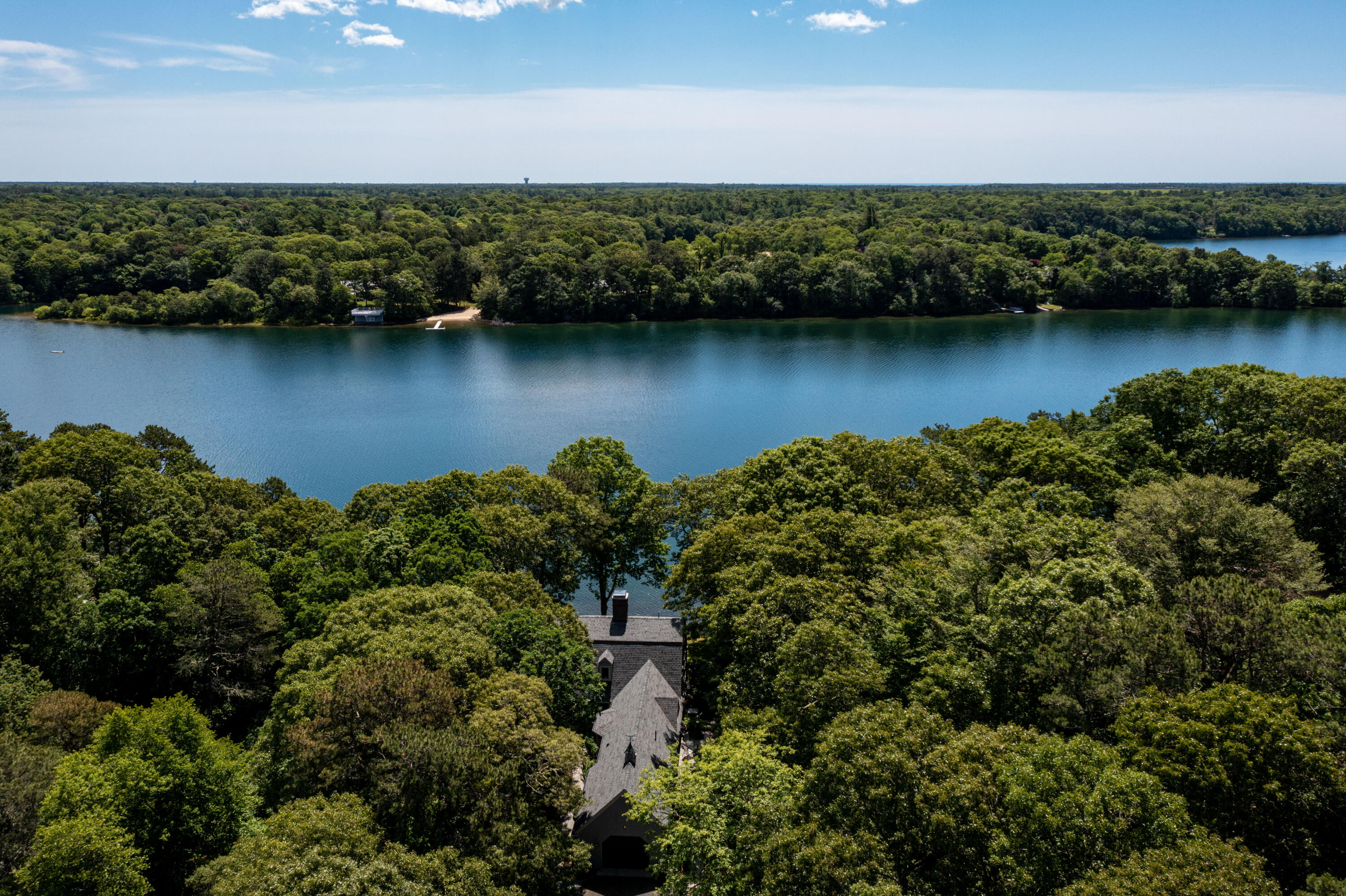 316 Wheeler Road Marstons Mills, MA 02648 - Photo 40 of 50 an aerial view of ocean and residential houses with outdoor space