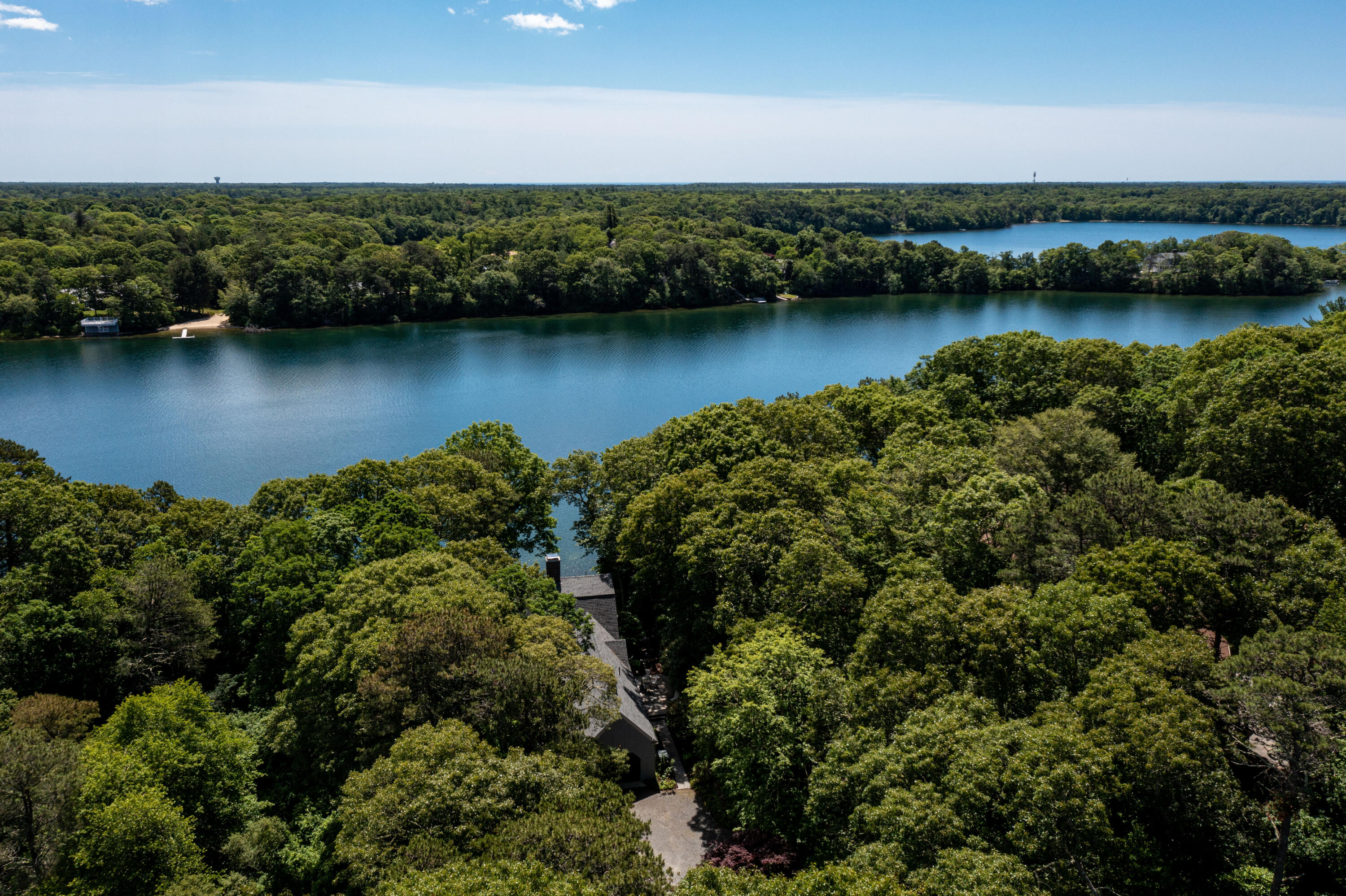 316 Wheeler Road Marstons Mills, MA 02648 - Photo 41 of 50 an aerial view of a houses with ocean view