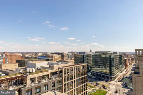 an aerial view of city