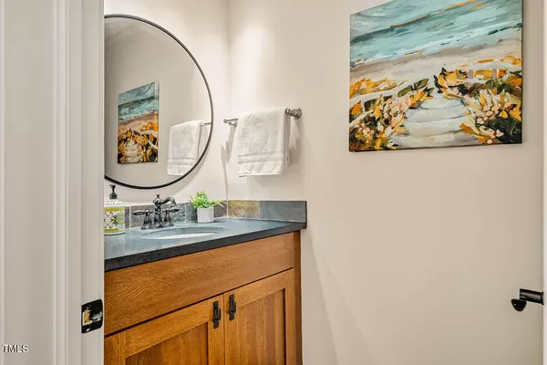 a building outdoor space with patio