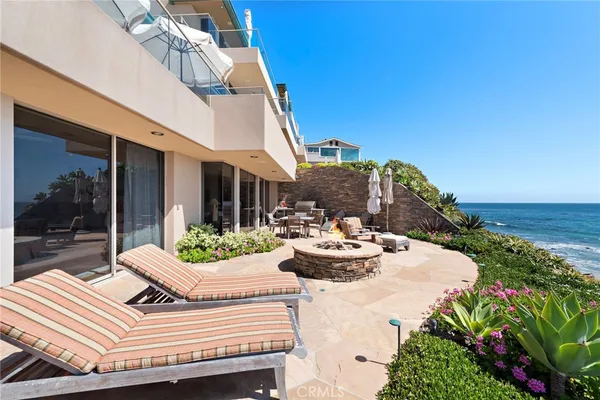 a view of city from terrace with seating space
