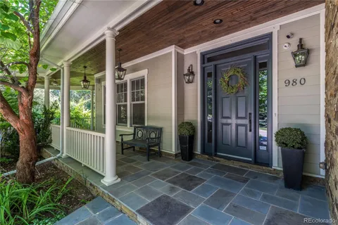 a view of a entryway door front of house