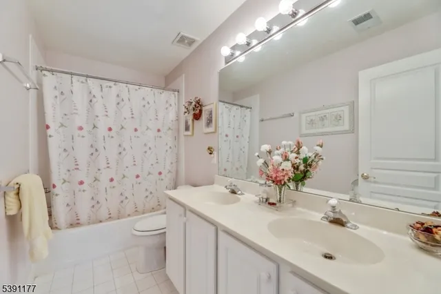 a bathroom with a sink vanity mirror and toilet