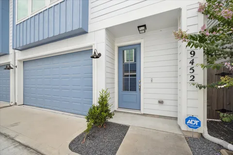 a front view of a house with shower