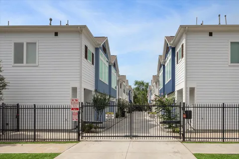 a view of a building with a street