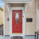 a view of a door of the house