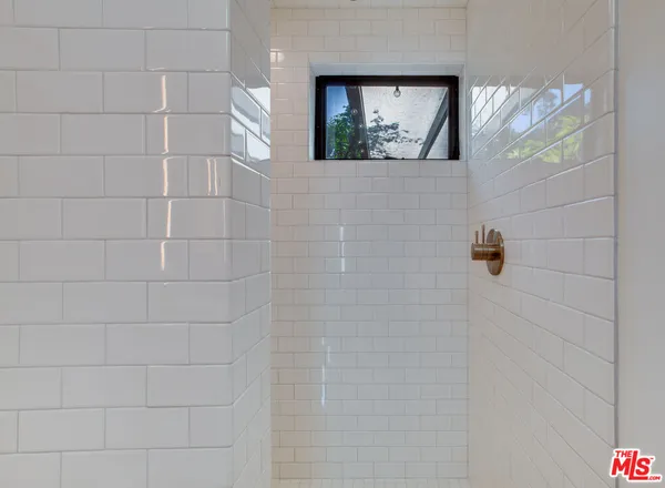 a bathroom with a window