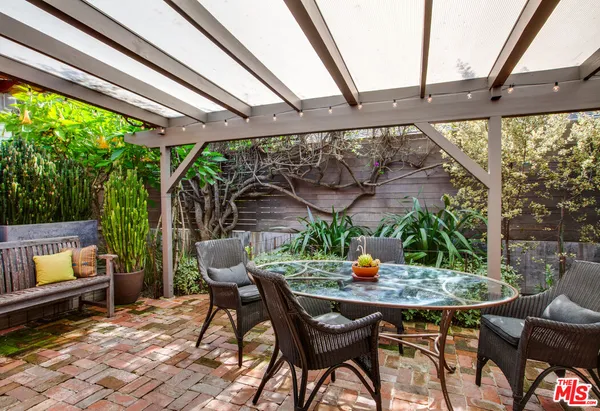 a outdoor view with a sitting space