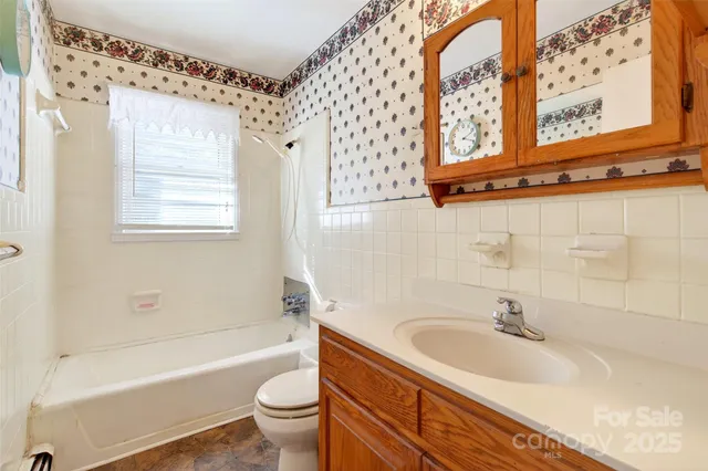 a bathroom with a sink a toilet and a bathtub