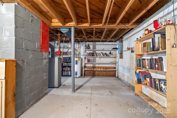 a view of storage and utility room