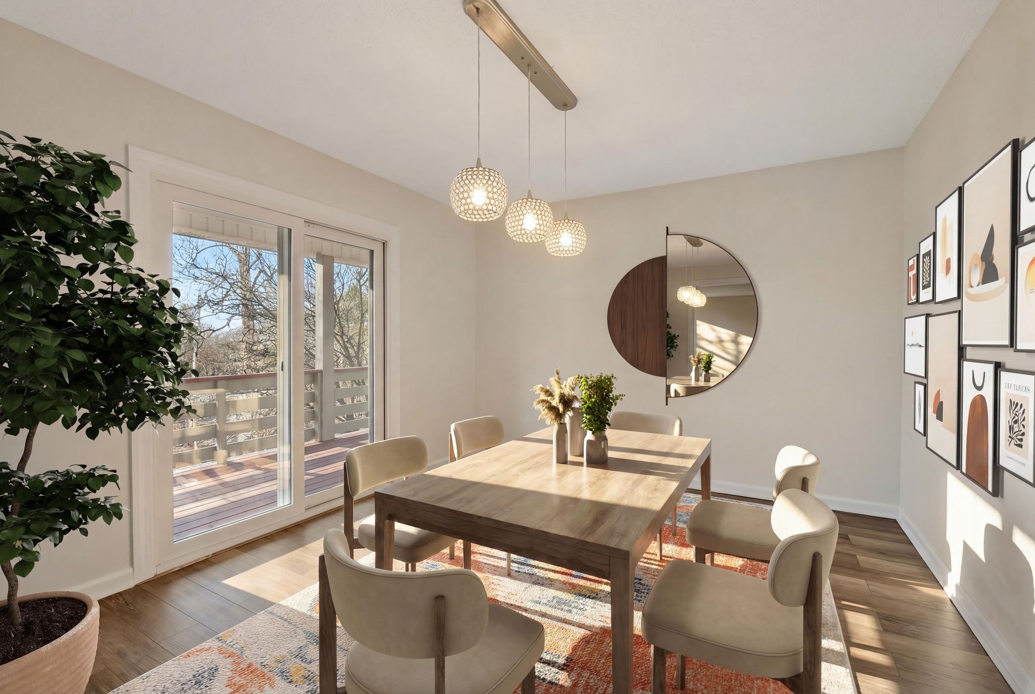 739 Salem Ridge Road Clarksville, TN 37040 - Photo 7 of 22 a view of a dining room with furniture and a large window