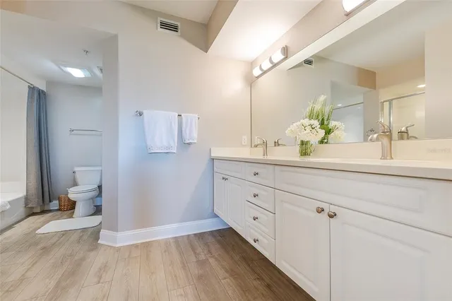 a bathroom with a sink and mirror