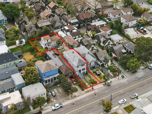 an aerial view of a city