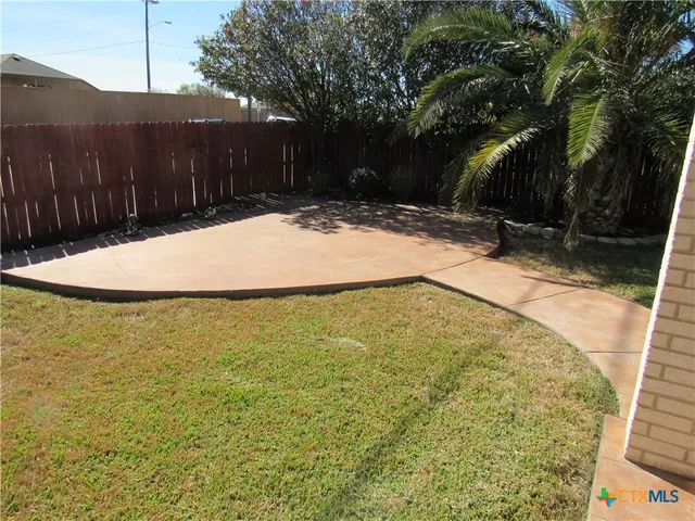 a backyard of a house