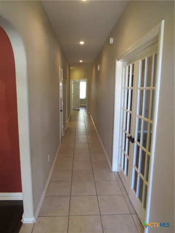 a view of gallery with windows