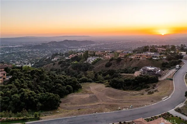a view of a city with mountain