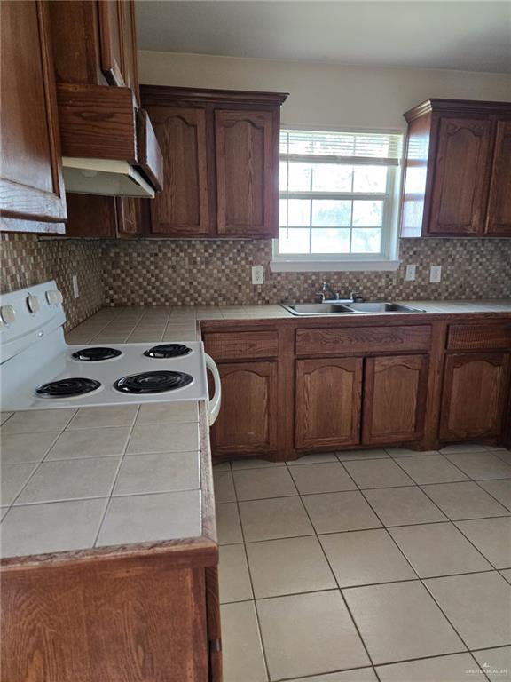 3704 South Wyndham Avenue, Unit D Pharr, TX 78577 - Photo 3 of 11 a kitchen with granite countertop a sink a stove and cabinets