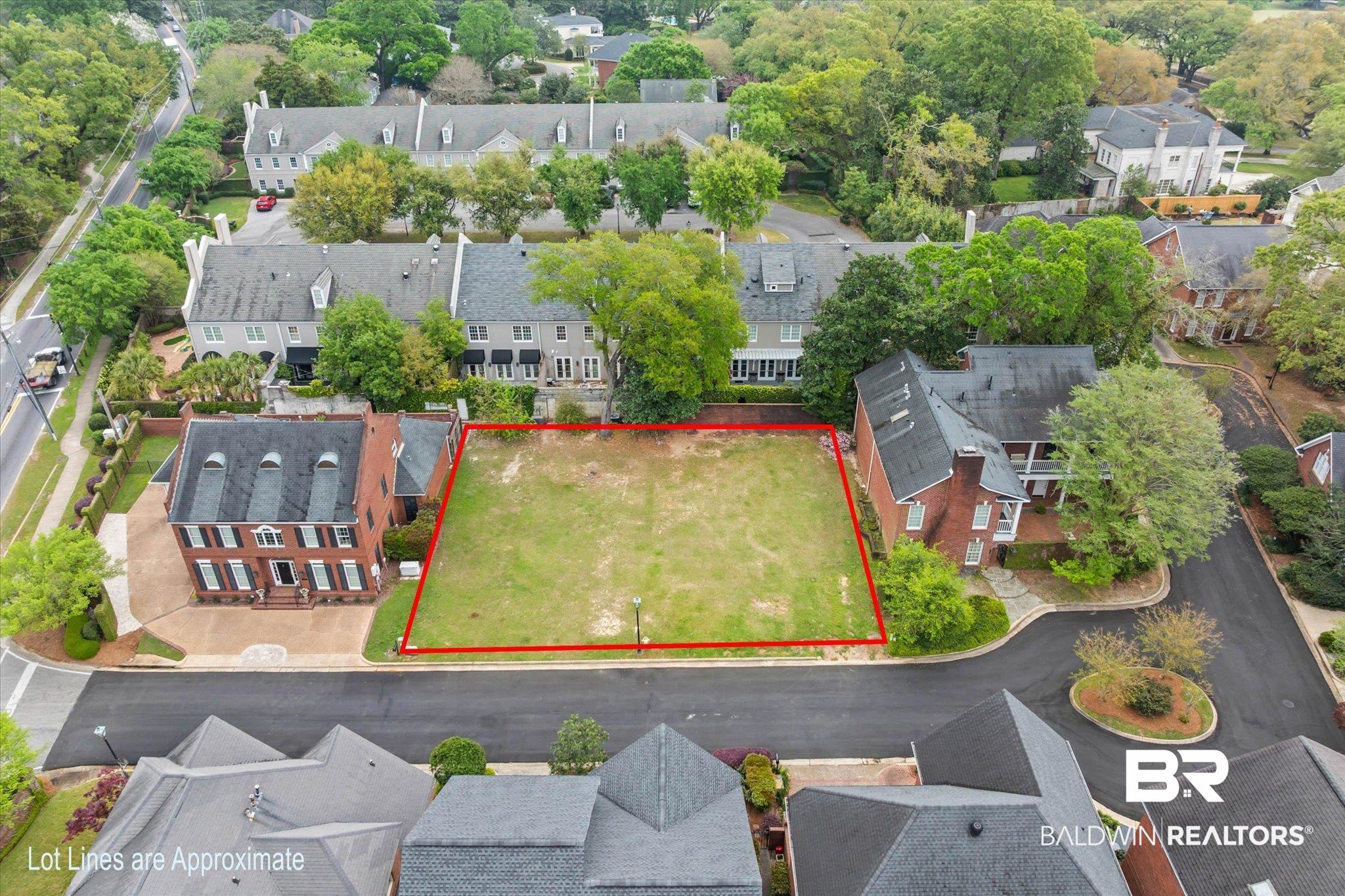 0 Fielding Place Mobile, AL 36608 - Photo 15 of 18 Aerial perspective of suburban area with property boundaries highlighted