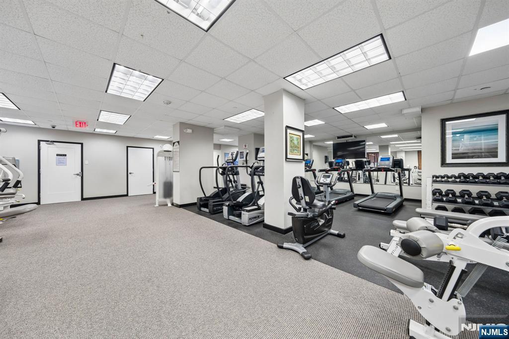 326 Prospect Avenue, Unit 10H Hackensack, NJ 07601 - Photo 23 of 31 a view of a room with gym equipment