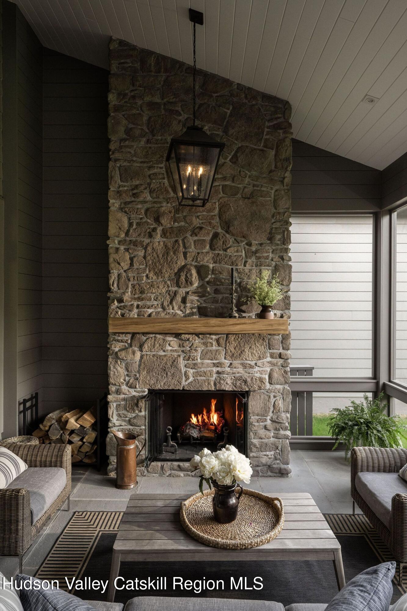 245 Brown Road Olivebridge, NY 12461 - Photo 5 of 44 a living room with furniture and a fireplace