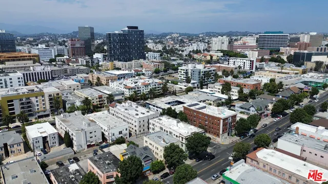 an aerial view of a city