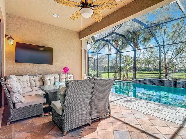 a outdoor space with patio the couches and a dining table with garden view