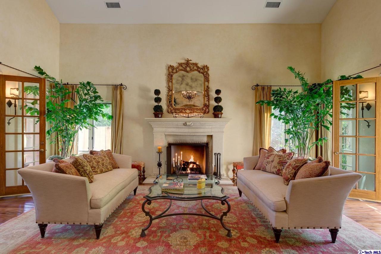 Undisclosed Address Pasadena, CA 91103 - Photo 13 of 80 a living room with furniture fireplace and a large window