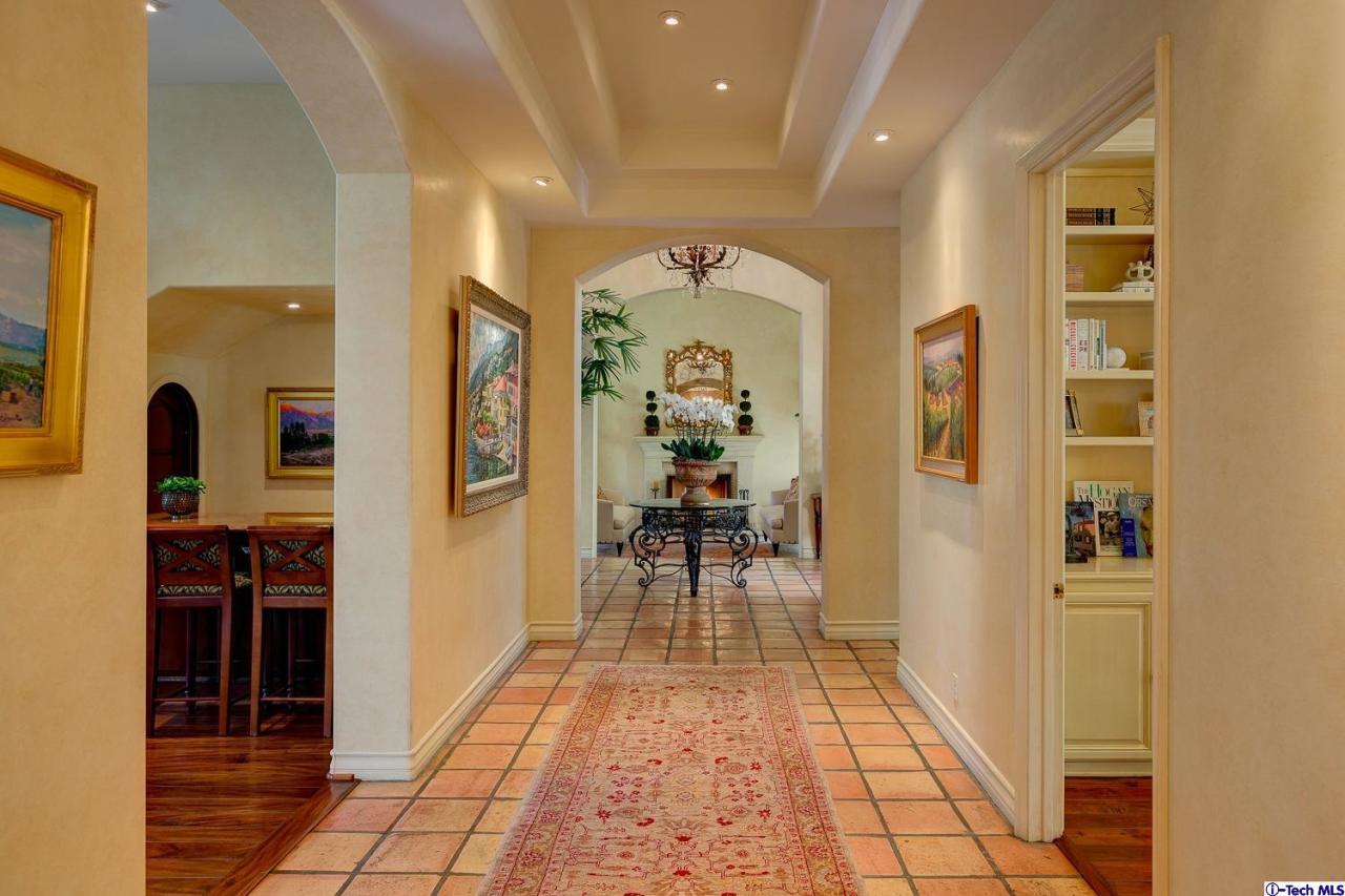 Undisclosed Address Pasadena, CA 91103 - Photo 20 of 80 a view of a hallway and a livingroom with furniture