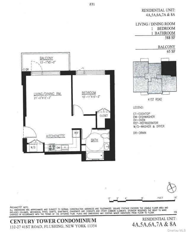 132-27 41st Road, Unit 4A Queens, NY 11355 - Photo 17 of 17 View of floor plan / room layout