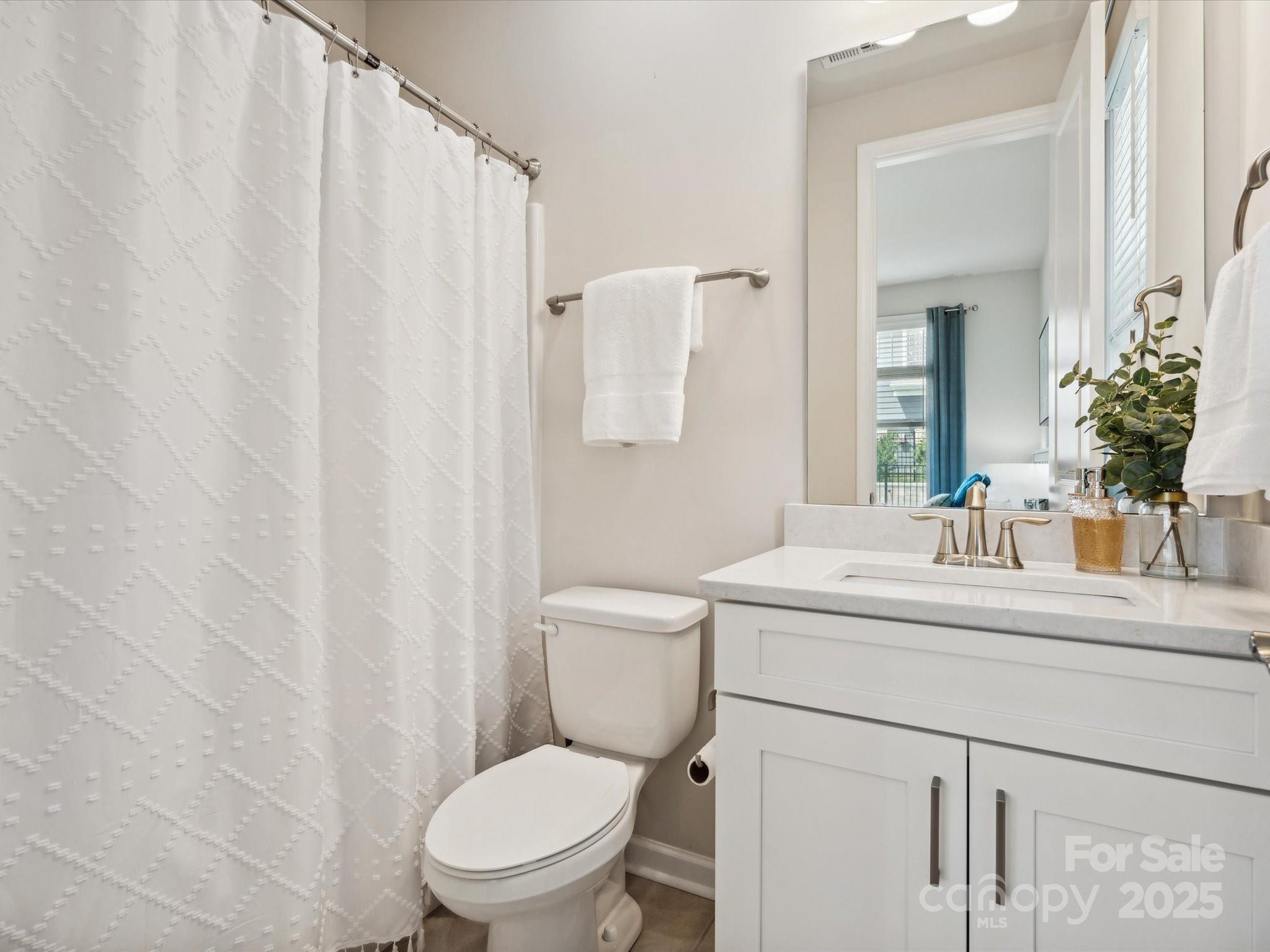 924 Stebbins Drive Fort Mill, SC 29715 - Photo 28 of 48 a bathroom with a sink a toilet and a mirror
