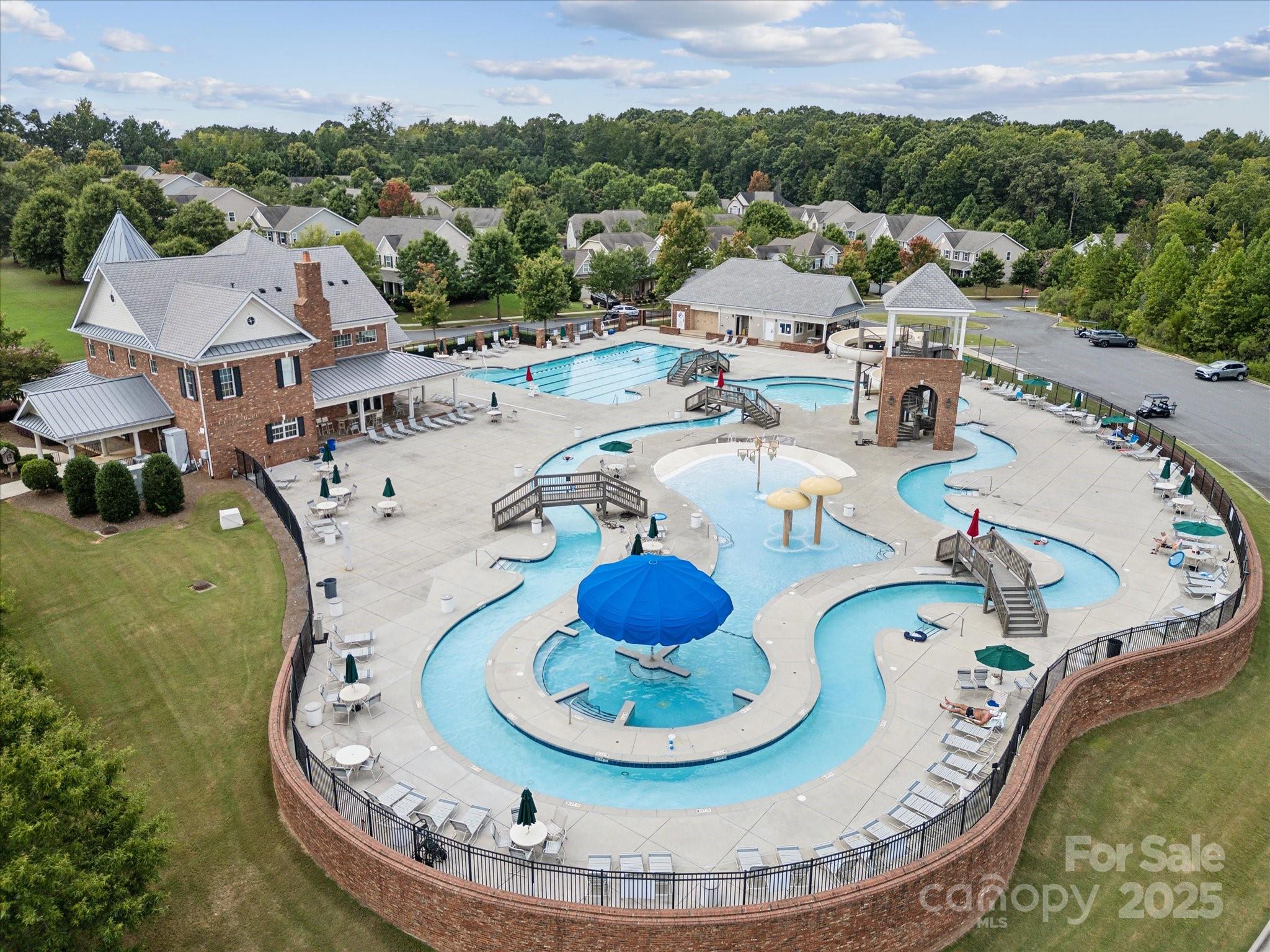 924 Stebbins Drive Fort Mill, SC 29715 - Photo 46 of 48 an aerial view of a swimming pool and mountain view