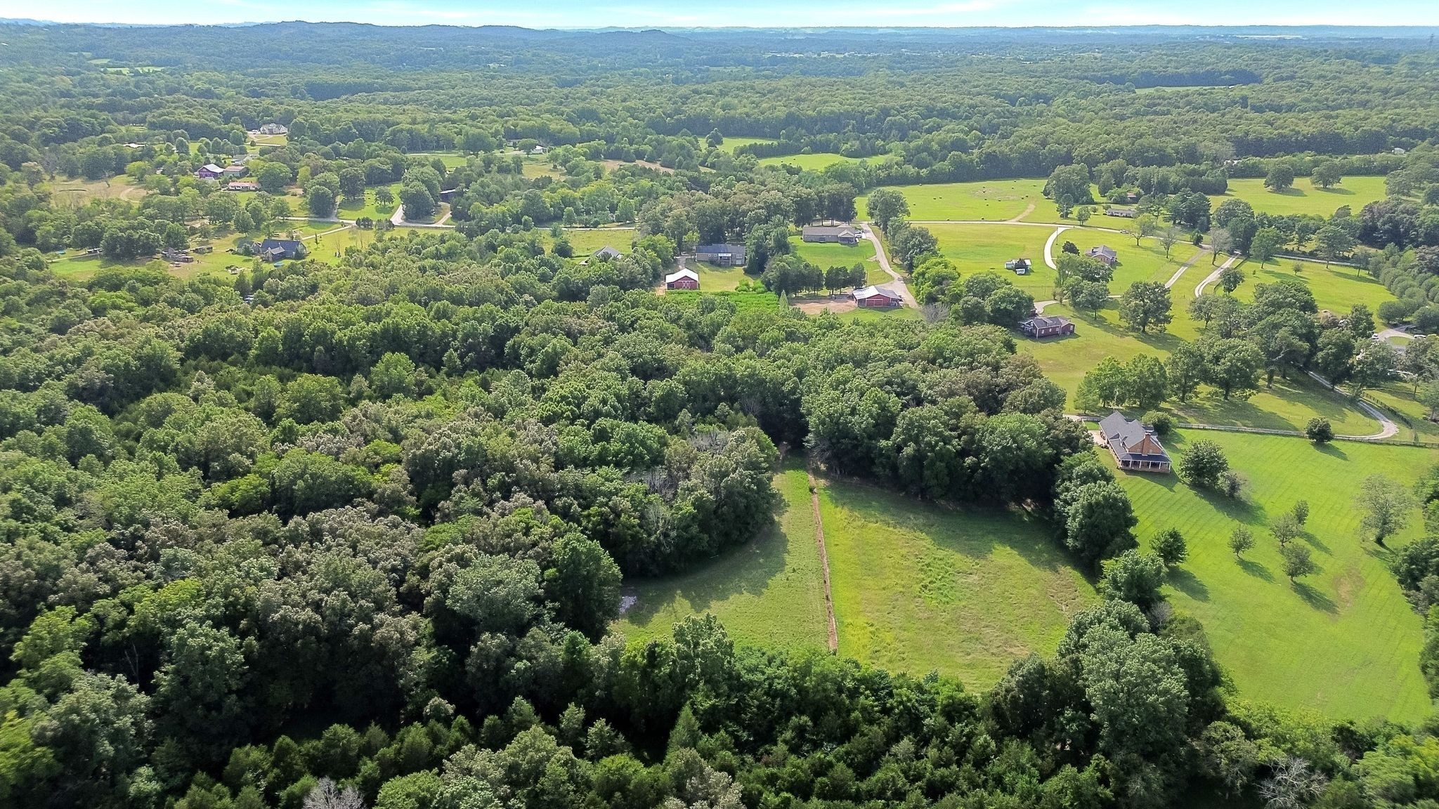 2350 Joe Brown Road Spring Hill, TN 37174 - Photo 72 of 80 an aerial view of residential houses with outdoor space and trees
