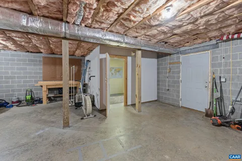 a view of a hallway with closet