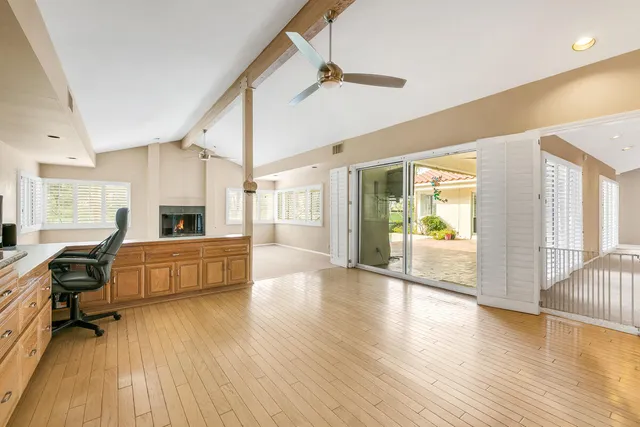 an empty room with a window