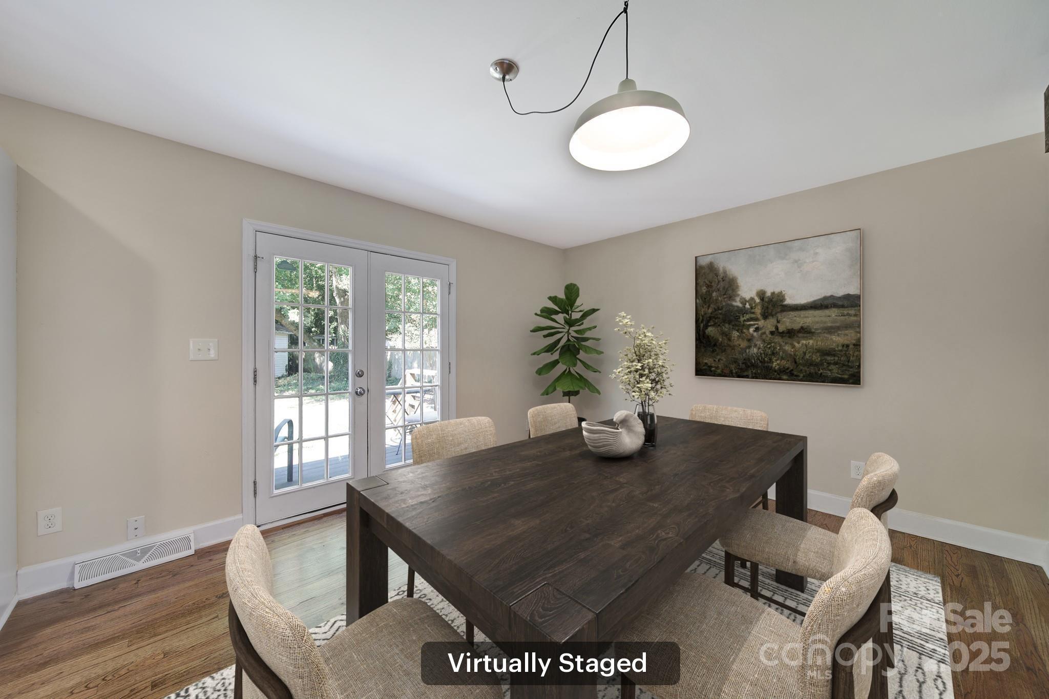 7424 Watercrest Road Charlotte, NC 28210 - Photo 5 of 32 a dining room with furniture and wooden floor