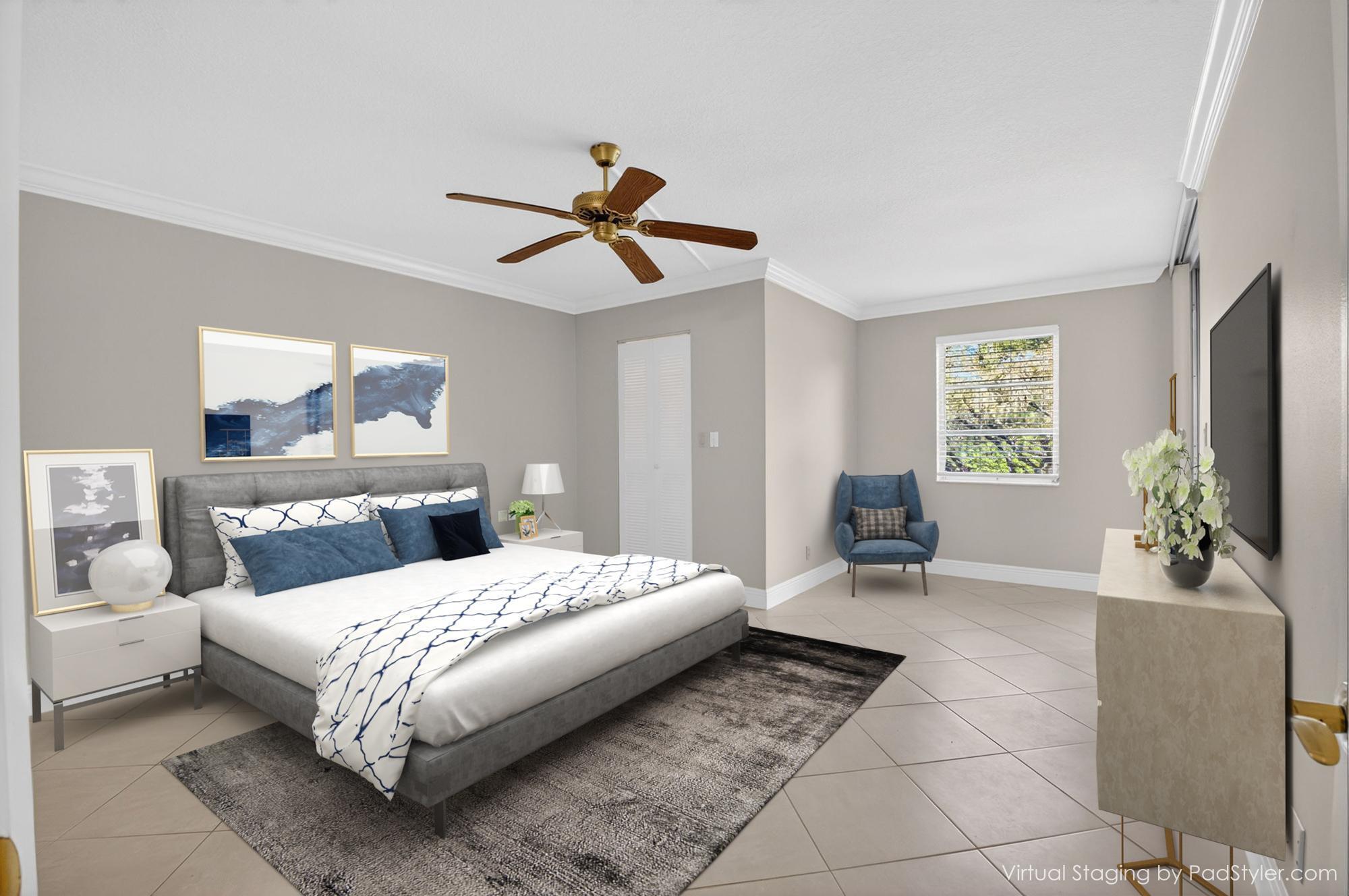 6935 Huntington Lane, Unit 207 Delray Beach, FL 33446 - Photo 27 of 88 VIRTUAL - MASTER BEDROOM