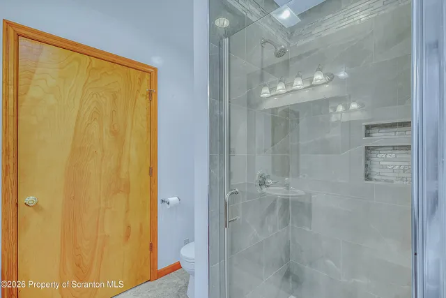 a view of small space with racks on the wall