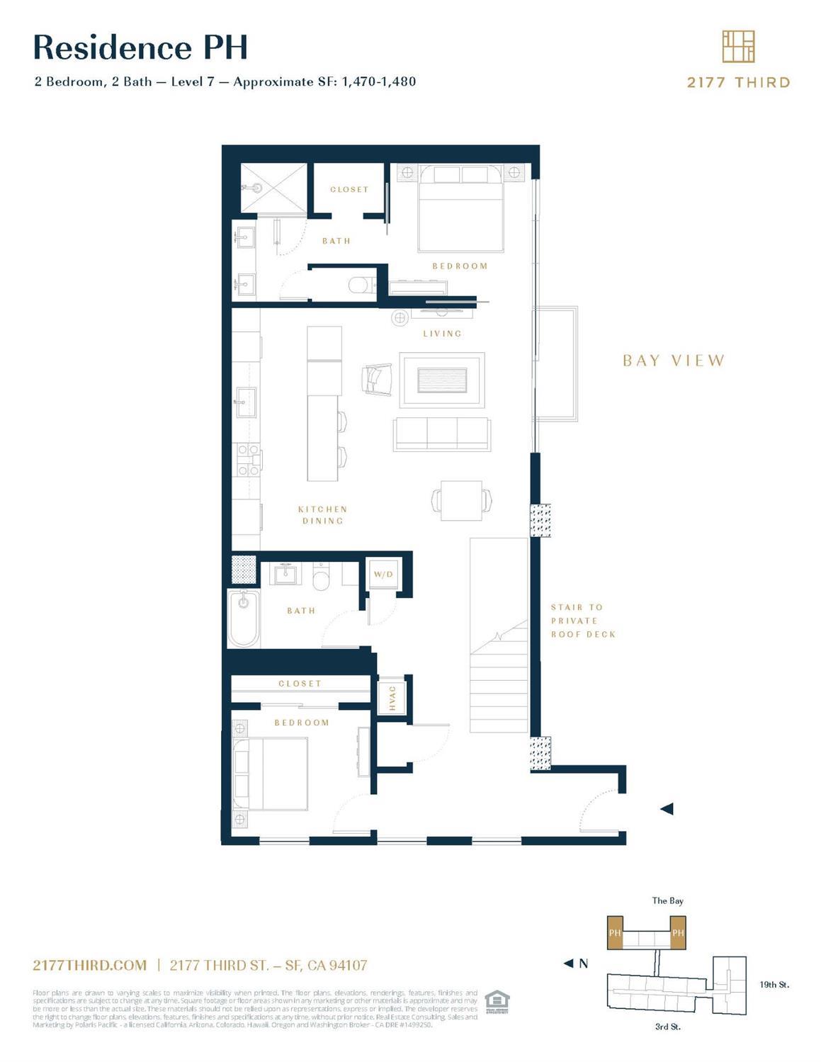 2177 3rd Street, Unit 721 San Francisco, CA 94107 - Photo 27 of 27 a picture of a floor plan
