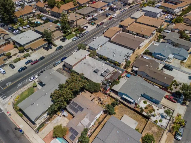 an aerial view of a city