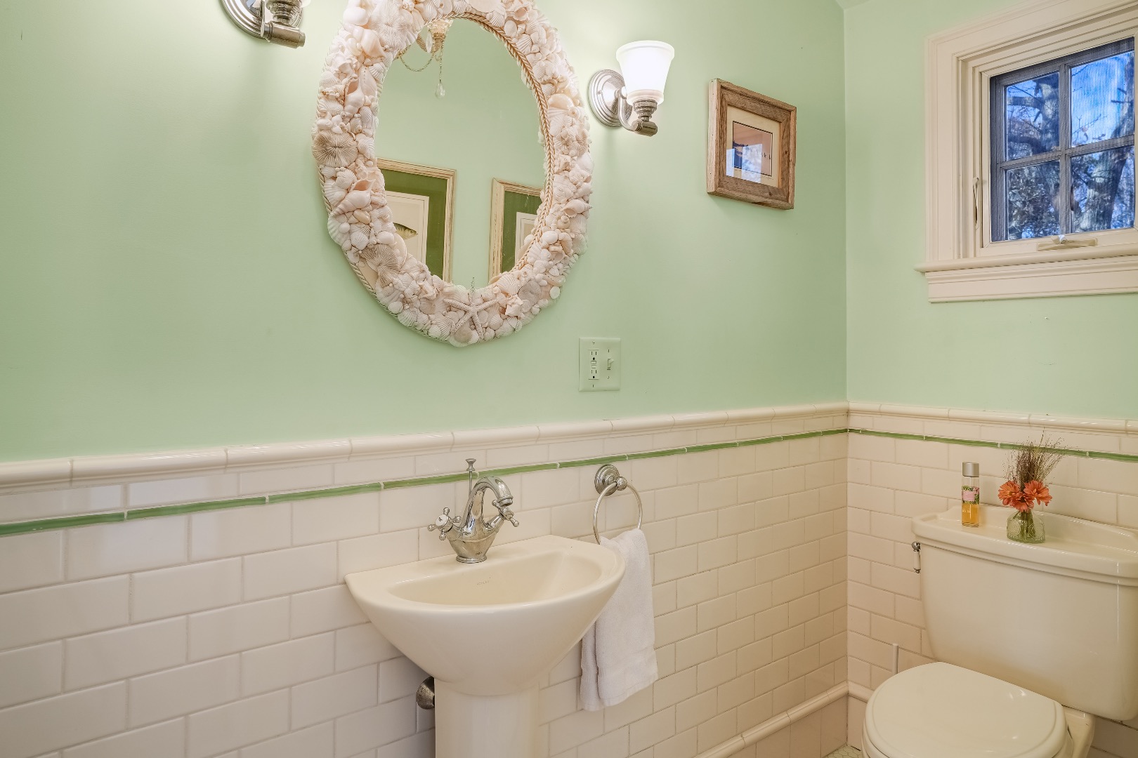 4 Nomans Watch Road Aquinnah, MA 02535 - Photo 14 of 36 a bathroom with a sink and mirror