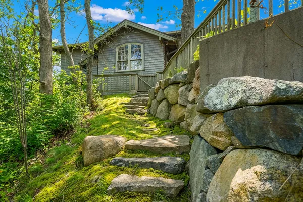 a backyard of a house