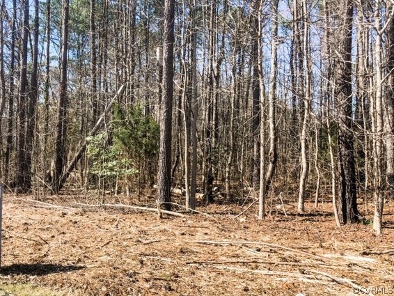 a view of wooden fence and trees