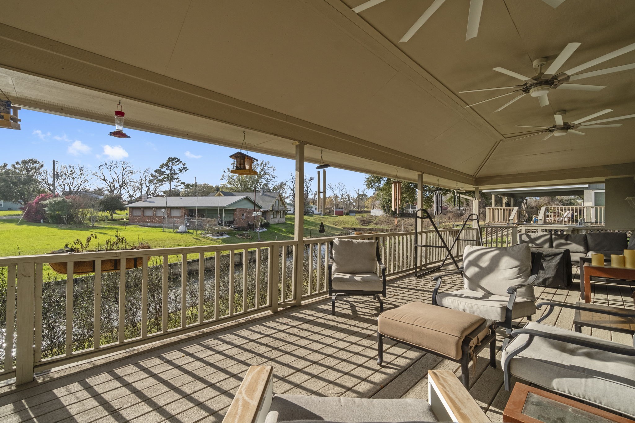 330 Crestmont Point Blank, TX 77364 - Photo 25 of 48 Covered back porch overlooking the water