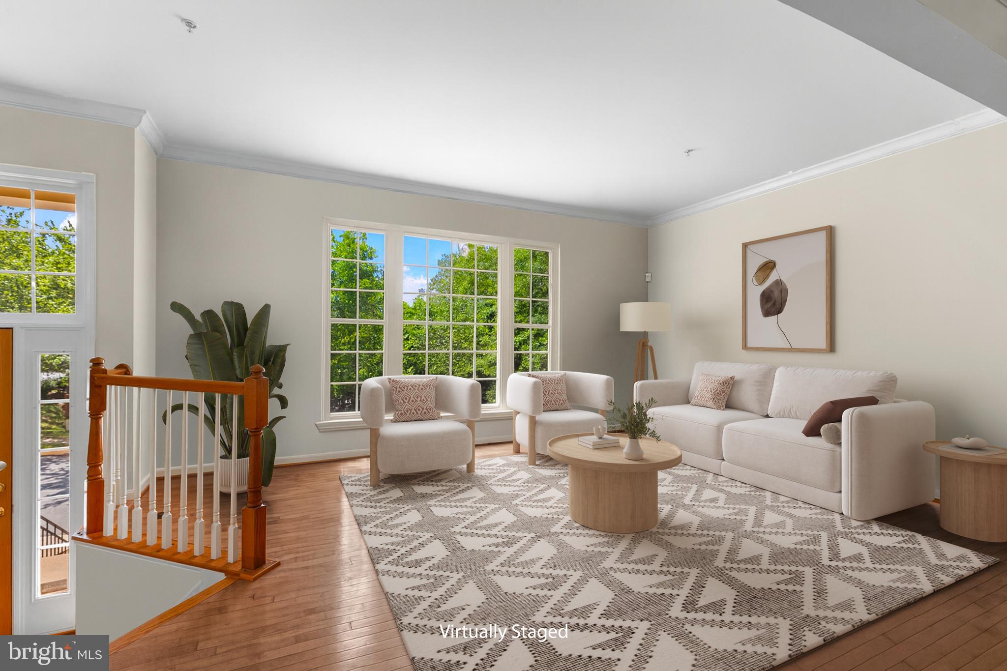 46134 Brisbane Square Sterling, VA 20165 - Photo 8 of 48 a living room with furniture and a potted plant