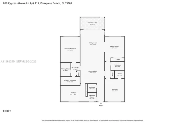 $214,999 | 806 Cypress Grove Lane, Unit 111, Pompano Beach, FL 33069